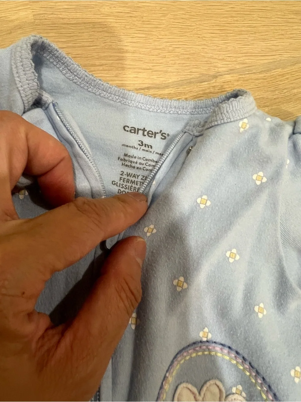 Old Navy Blue and Light Gray Kids Footie Sleepers - Floral, Animal & Farm Prints